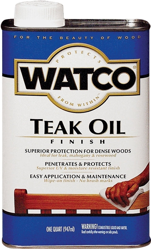 WATCO Watco 242226H Teak Oil Finish, Clear, Liquid, 1 qt, Can PAINT WATCO