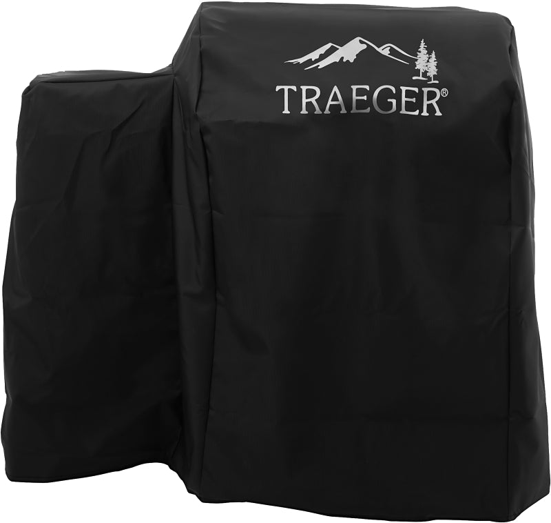 TRAEGER Traeger BAC374 Hydrotuff Grill Cover, 21 in W, 34 in D, 32 in H, Polyester, Black