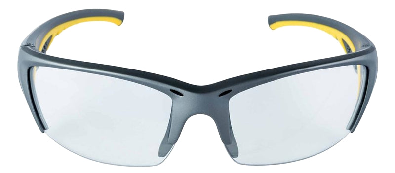 3M 3M 90212-HZ4-NA Safety Eyewear, Anti-Fog, Scratch-Resistant Lens, Plastic Frame, Gray/Yellow Frame, UV Protection: Yes