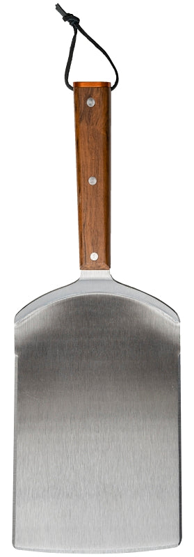 TRAEGER Traeger BAC532 Grill Spatula, 10 in W Blade, Stainless Steel Blade, Teak Wood Handle