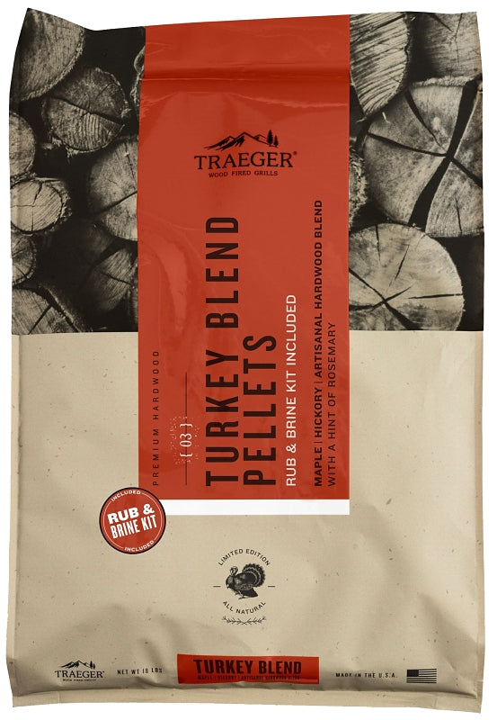 TRAEGER Traeger PEL351 Turkey Blend Pellet, Hardwood, 18.9 lb Bag OUTDOOR LIVING & POWER EQUIPMENT TRAEGER