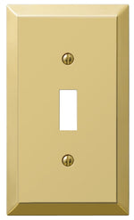 AMERELLE Amerelle 163TBR Wallplate, Traditional, 4-15/16 in L, 2-7/8 in W, 1-Gang, Polished Brass, Steel ELECTRICAL AMERELLE