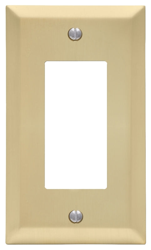 AMERELLE Amerelle Century Series 163RSB Wallplate, 5 in L, 2.9 in W, 1-Gang, Steel, Gold, Satin Brass