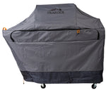 TRAEGER Traeger BAC602 Full-Length Grill Cover, 25 in W, 59 in D, 51 in H, Nylon/Polyester, Gray/Orange/Red