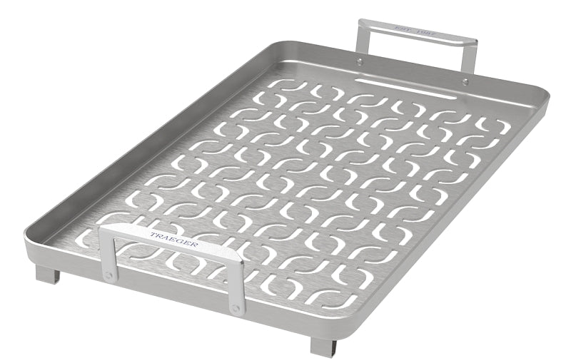 TRAEGER Traeger ModiFIRE BAC610 Grill Tray, Stainless Steel, For: ModiFIRE Traeger Grill Grates