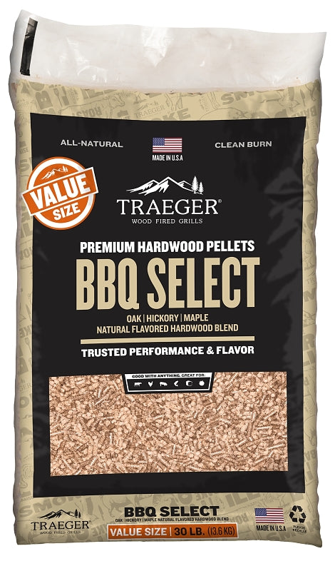 TRAEGER Traeger PEL359 BBQ Pellet, Hardwood, 30 lb Bag