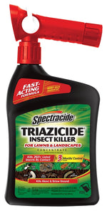 SPECTRACIDE Spectracide Triazicide HG-95830 Insect Killer, Liquid, Spray Application, Outdoor, 32 oz LAWN & GARDEN SPECTRACIDE
