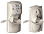SCHLAGE LOCK Schlage FE595V CAM/ACC 619 Keypad Lock with Flex-Lock, Wave Design, Satin Nickel, Residential, 2 Grade, Metal, Yes HARDWARE & FARM SUPPLIES SCHLAGE LOCK