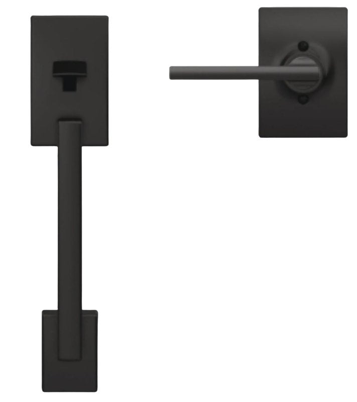 SCHLAGE LOCK Schlage FE285 G CEN 622 LAT Front Entry Handleset, Lever Handle, Matte Black, Commercial, 2 Grade, Left, Right Hand