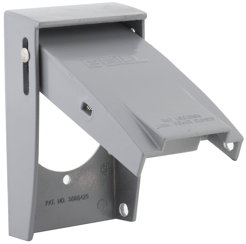 HUBBELL Hubbell 5030-0 Cover, 2-5/32 in Dia, 4-1/2 in L, 2-3/4 in W, Aluminum, Gray, Powder-Coated