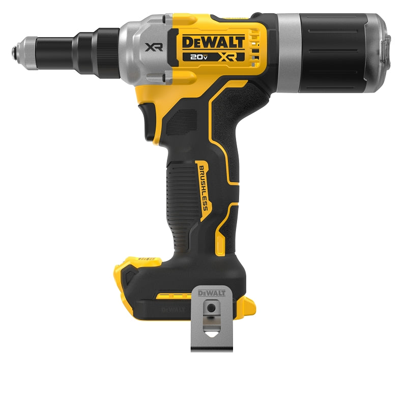 DEWALT DEWALT 20V MAX XR DCF414B Rivet Tool, Tool Only, 20 VDC, 3/16, 15/64, 1/4 in Dia Rivet, 4500 lbf Rivet Setting Force PAINT DEWALT   