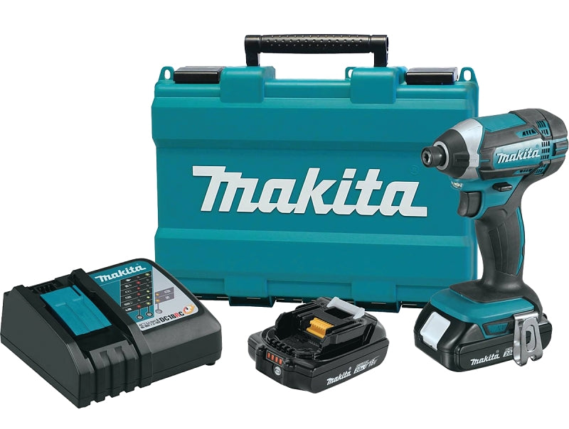 MAKITA Makita XDT11R Impact Driver Kit, Battery Included, 18 V, 2 Ah, 1/4 in Drive, Hex Drive, 3500 ipm TOOLS MAKITA