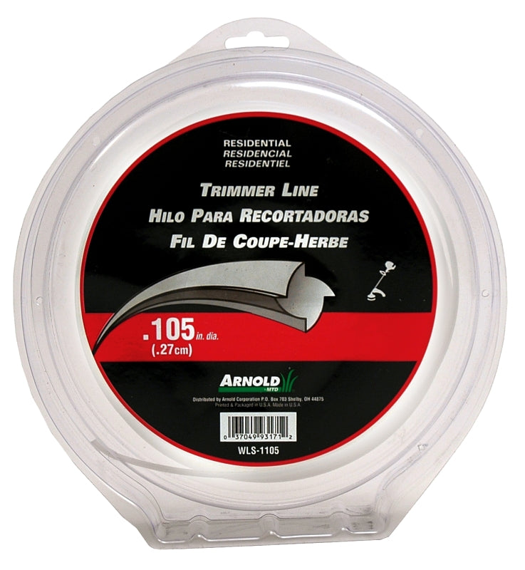 ARNOLD Arnold WLS-1105 Trimmer Line, 0.105 in Dia, 180 ft L, Nylon