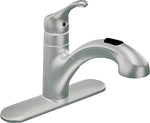 MOEN Moen Renzo Glacier CA87316SRS Kitchen Faucet, 1.5 gpm, 1-Handle, Stainless Steel, Stainless Steel, Deck, Lever Handle PLUMBING, HEATING & VENTILATION MOEN
