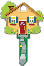 LUCKY LINE Lucky Line Key Shapes Series B105K Key Blank, House, Brass, Enamel-Coated, For: Kwikset Locks