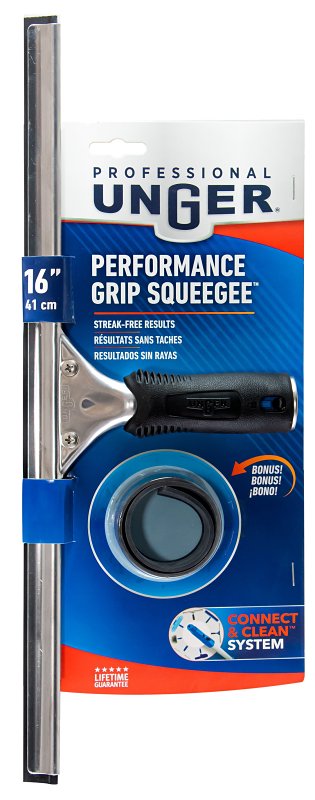 UNGER INDUSTRIAL Unger Professional 981020 Window Squeegee, 16 in Blade, Poly Blade CLEANING & JANITORIAL SUPPLIES UNGER INDUSTRIAL