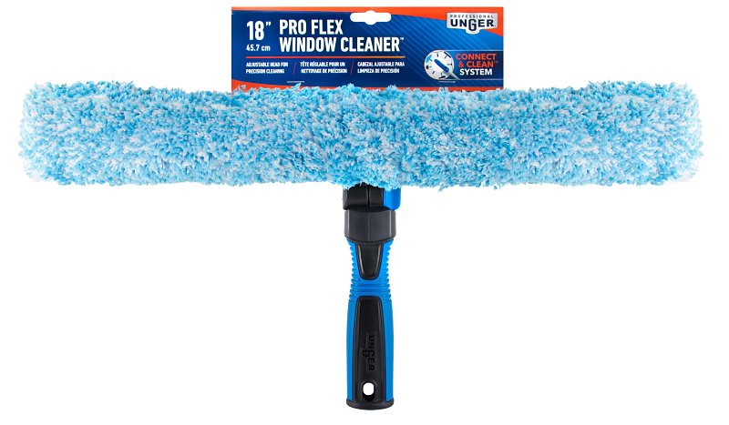 UNGER INDUSTRIAL Unger Professional 981660 2-in-1 Window Cleaner, 18 in L Head, Plastic Head, 3.54 in L CLEANING & JANITORIAL SUPPLIES UNGER INDUSTRIAL