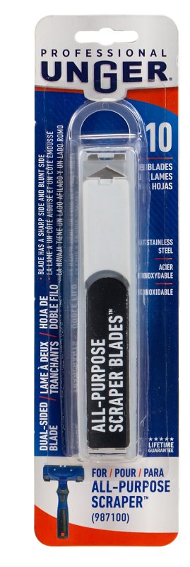 UNGER INDUSTRIAL Unger Professional 987300 All-Purpose Scraper Replacement Blade, Steel, Black CLEANING & JANITORIAL SUPPLIES UNGER INDUSTRIAL