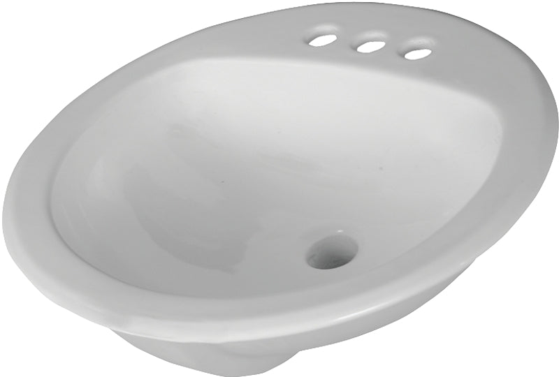 AMERICAN STANDARD American Standard Rondalyn Series 0491019.020 Countertop Sink, Round Basin, 3-Deck Hole, 19-1/8 in OAW, 7.79 in OAH PLUMBING, HEATING & VENTILATION AMERICAN STANDARD