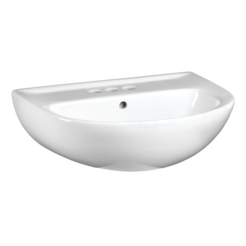 AMERICAN STANDARD American Standard Evolution Series 0468004.020 Pedestal Sink Top, 3-Deck Hole, 24 in OAW, 19 in OAH, 34-1/2 in OAD