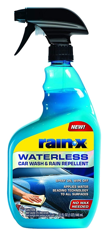 RAIN-X Rain-X 620100W Waterless Car Wash and Rain Repellent, 32 fl-oz Spray Bottle, Liquid, New Car