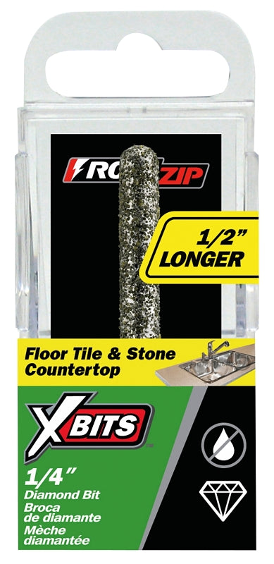 ROTO ZIP Rotozip X-Bit XB-FTC1 Rotary Tool Bit, 1/4 in Dia, 3-7/8 in L, 1/4 in Dia Shank, Diamond TOOLS ROTO ZIP