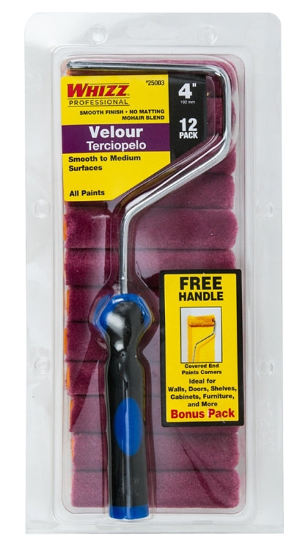 WHIZZ Whizz 25003F Mini Roller, Velour Roller PAINT WHIZZ