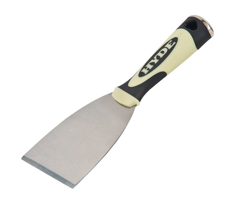 HYDE Hyde 06401 Scraper, 3 in W Blade, Chisel Blade, Carbon Steel Blade, Polypropylene/TPE Handle, Ergonomic Handle, 8 in OAL PAINT HYDE