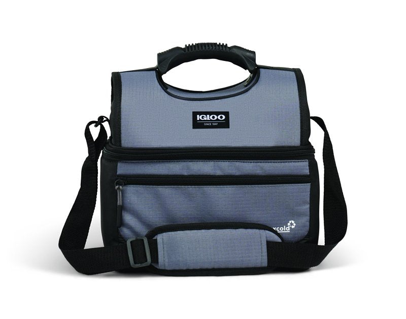 IGLOO Igloo Latitude Gripper Series 00064340 Cooler Bag, 10-1/2 in L, 8-1/2 in W, Polyester, Carbonite