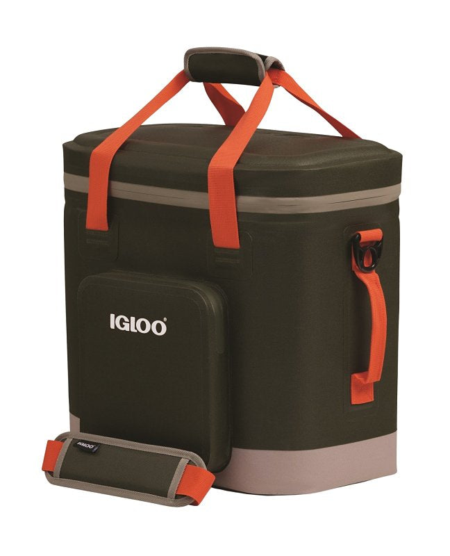 IGLOO Igloo Trailmate 36 Series 66759 Backpack Cooler, 36 Cans Capacity, EVA/Polyester, Deep Oil Green/Safety Orange/Sandstone OUTDOOR LIVING & POWER EQUIPMENT IGLOO