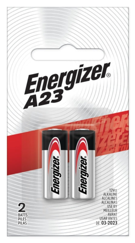 ENERGIZER BATTERY Energizer A23 Series A23BPZ-2 Battery, 12 V Battery, 55 mAh, Alkaline, Manganese Dioxide ELECTRICAL ENERGIZER BATTERY