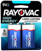 ENERGIZER BATTERY Rayovac HIGH ENERGY A1064-2T Battery, 9 V Battery, Alkaline, Rechargeable: Yes ELECTRICAL ENERGIZER BATTERY