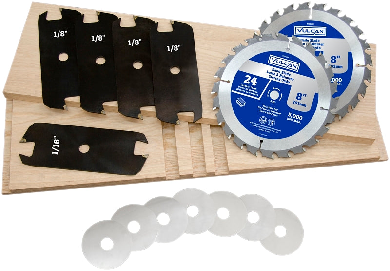 SOUNDBEST Vulcan 416371OR Saw Blade Set, 8 in Dia, 5/8 in Arbor, 24-Teeth, Carbide Cutting Edge TOOLS SOUNDBEST