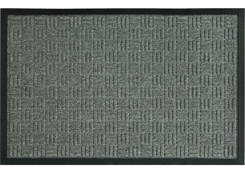 SPORTS LICENSING SOLUTIONS Fanmats 58777 Door Mat, 36 in L, 24 in W, Parquet Pattern, Gray HOUSEWARES SPORTS LICENSING SOLUTIONS