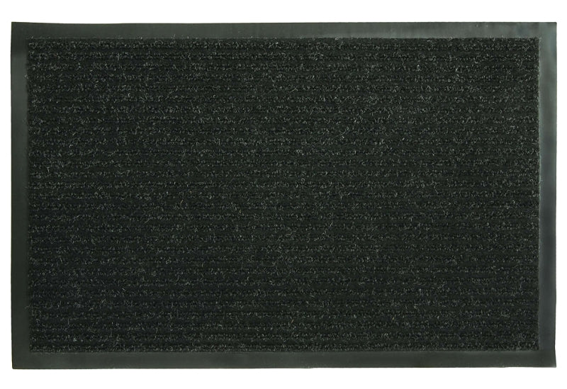 SPORTS LICENSING SOLUTIONS Fanmats 27390 Ribbed Utility Mat, 28 in L, 18 in W, Polypropylene Rug, Black HOUSEWARES SPORTS LICENSING SOLUTIONS