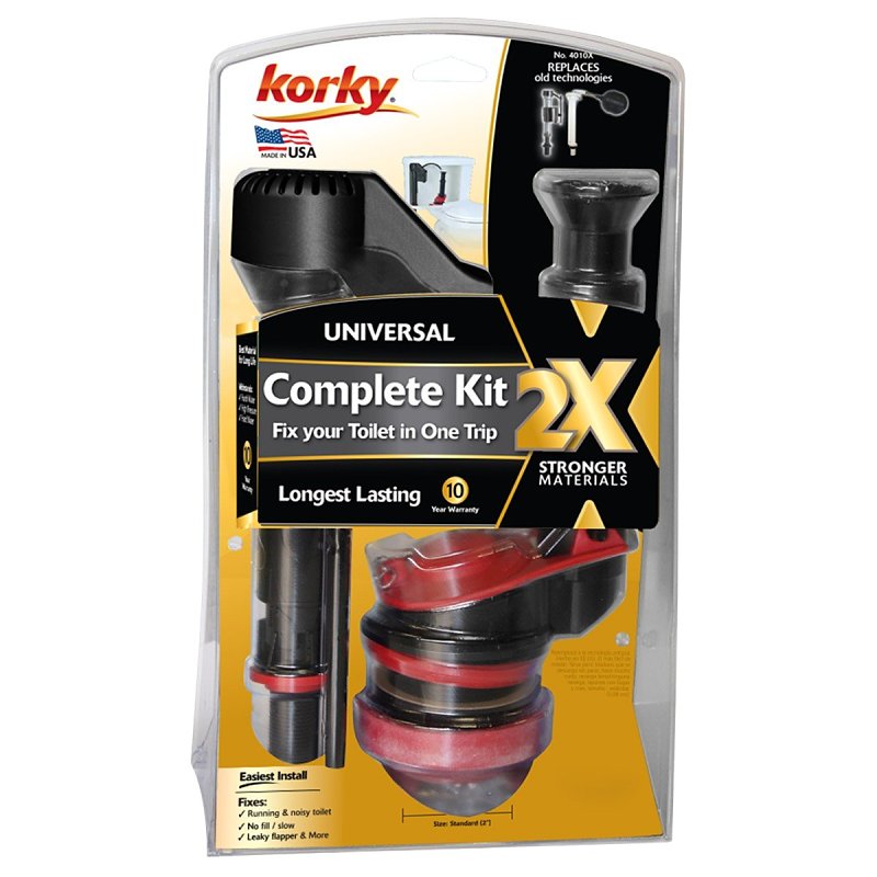 KORKY Korky 4010X Standard Universal Complete Toilet Repair Kit PLUMBING, HEATING & VENTILATION KORKY