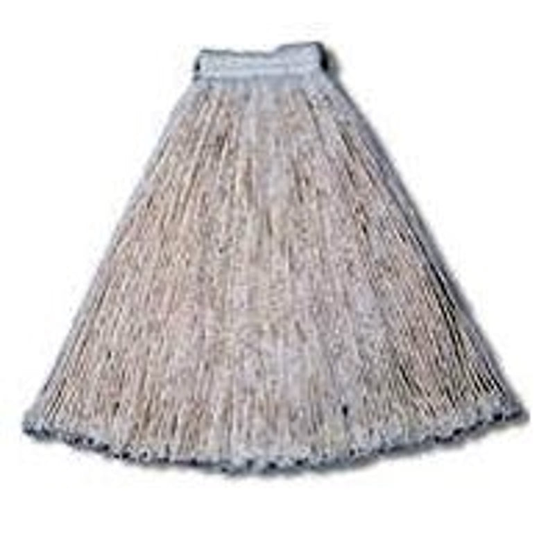RUBBERMAID Rubbermaid FGV11800 WH00 Cut-End Economy Wet Mop Head, 1 in Headband, Cotton, White CLEANING & JANITORIAL SUPPLIES RUBBERMAID