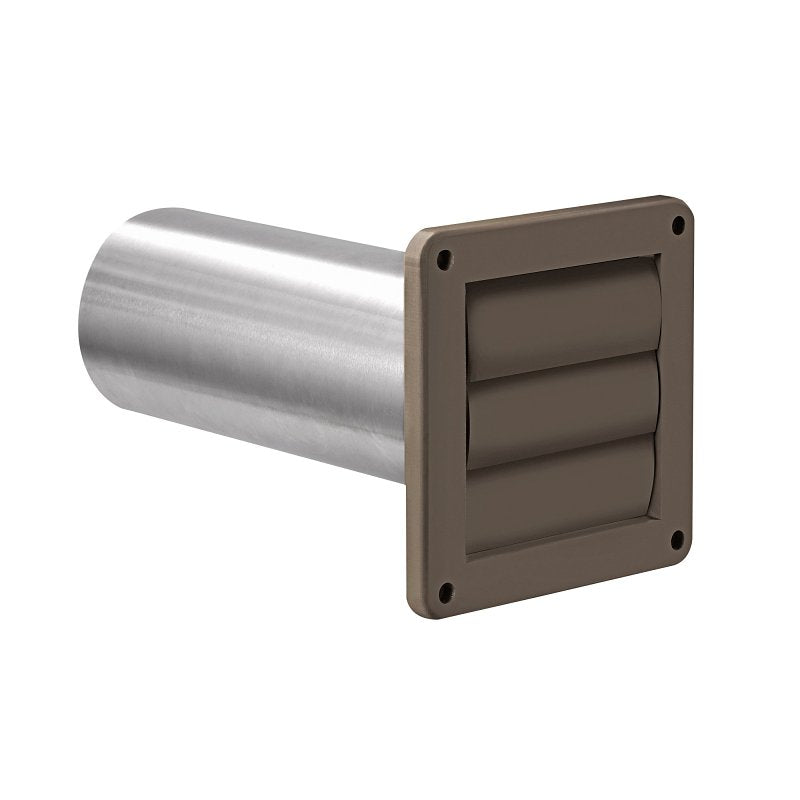 LAMBRO Lambro 267BS Louvered Vent, 4 in Dia, Plastic, Brown, Wall Installation PLUMBING, HEATING & VENTILATION LAMBRO