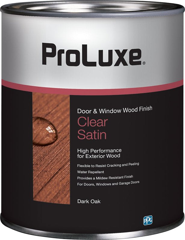 PPG PPG Proluxe Cetol SIK48009/04 Wood Finish, Transparent, Dark Oak Satin, Liquid, 1 qt, Can