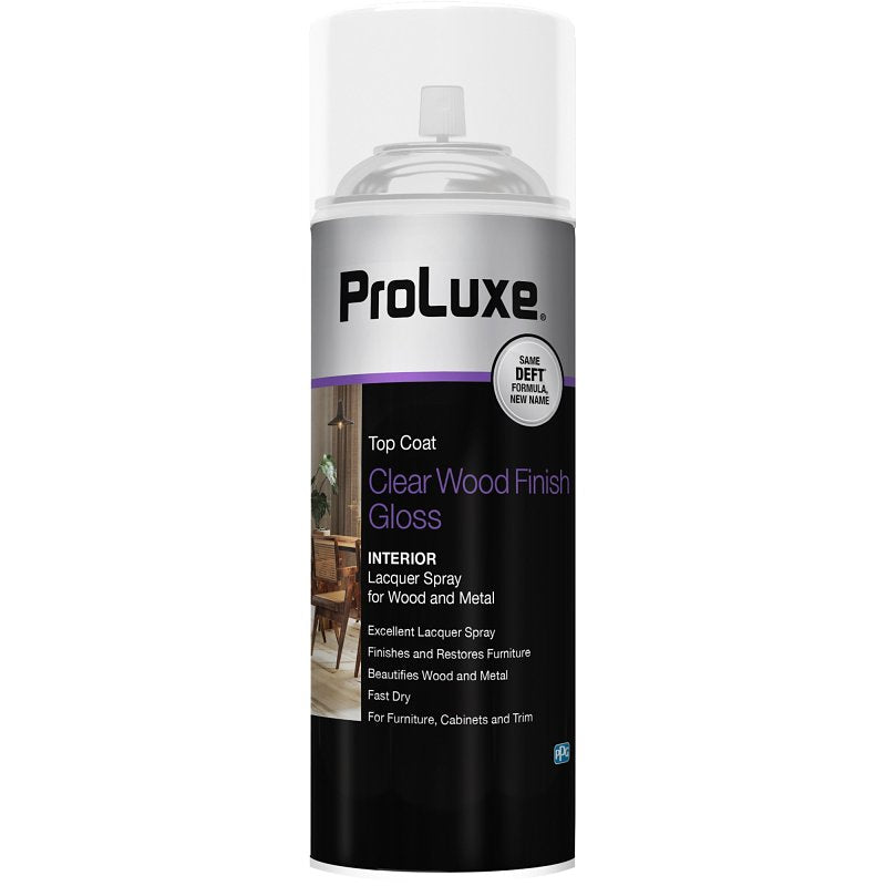PROLUXE ProLuxe PLX010S/54 Lacquer Spray, Gloss, Aerosol, Clear, 12.25 oz Can
