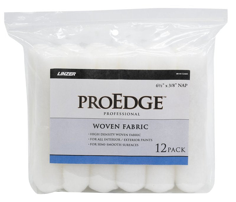LINZER PRODUCTS Linzer MR 101-12-0650 Mini Roller, 3/8 in Thick Nap, 6-1/2 in L, White