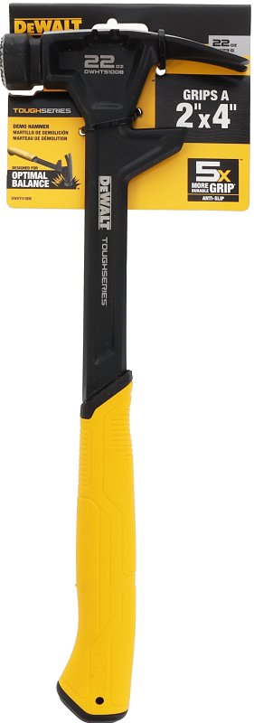 DEWALT DEWALT TOUGHSeries DWHT51008 Demo Hammer, 22 oz Head, Claw Head, Steel Head, 16 in OAL