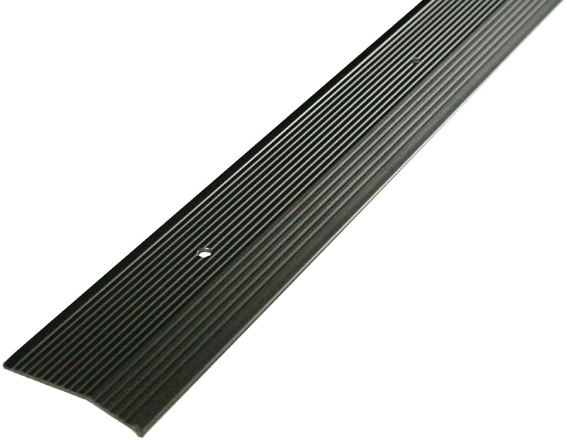 M-D M-D 43860 Carpet Trim, 72 in L, 2 in W, Fluted Surface, Aluminum, Pewter