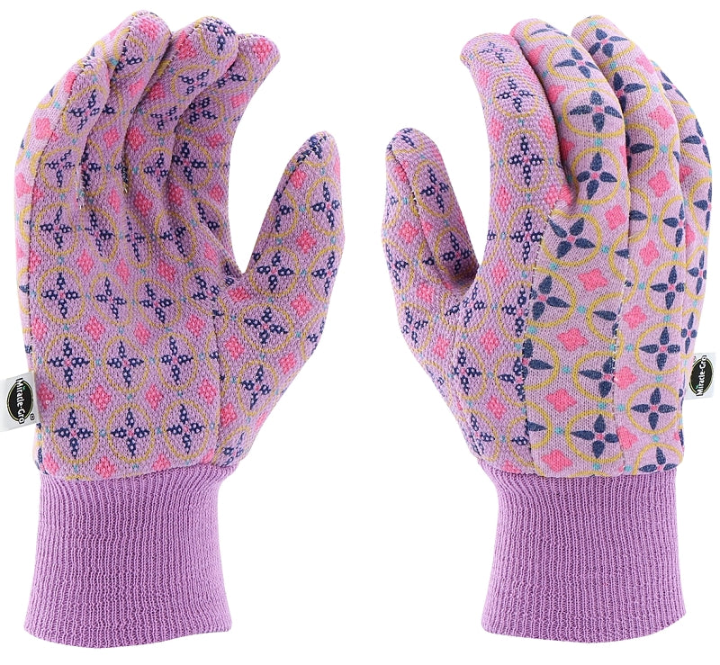 MIRACLE-GRO Miracle-Gro MG65757-W-ML Garden Gloves, Women's, M/L, Knit Cuff, Cotton/Polyester, Multi-Color