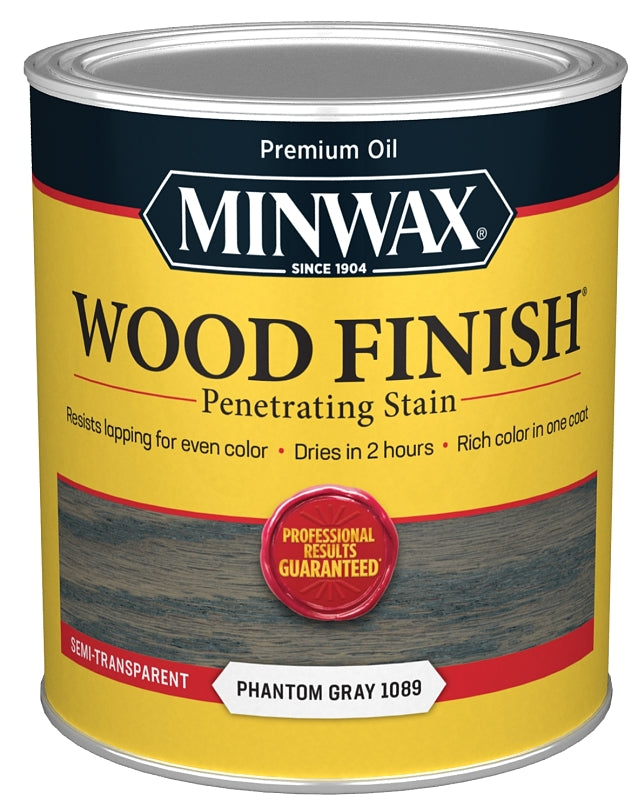 MINWAX Minwax Wood Finish 118620000 Wood Stain, Phantom Gray, Liquid, 1 qt
