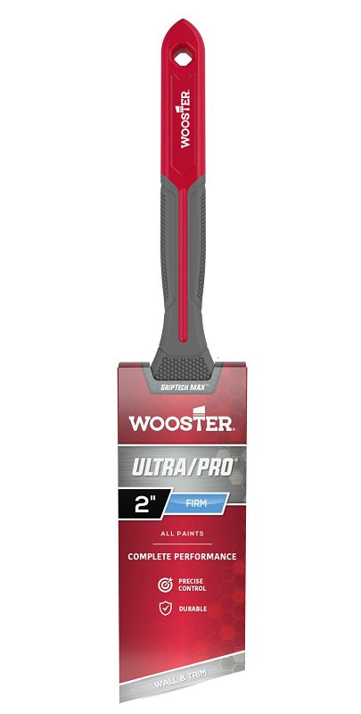 WOOSTER BRUSH Wooster Ultra/Pro GRIPTECH MAX Series G4174-2 Paint Brush, 2 in W, Firm Brush, 2-5/8 in L Bristle, Angular Handle