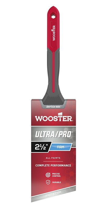 WOOSTER BRUSH Wooster Ultra/Pro GRIPTECH MAX Series G4174-212 Paint Brush, 2-1/2 in W, Firm Brush, 2-7/8 in L Bristle, Angular Handle