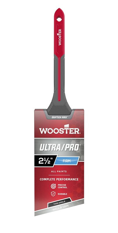 WOOSTER BRUSH Wooster Ultra/Pro GRIPTECH MAX Series G4181-2 1/2 Paint Brush, 2-1/2 in W, Firm Brush, 2-11/16 in L Bristle