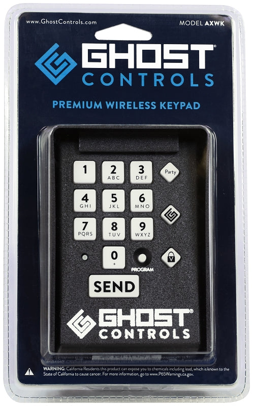 GHOST CONTROLS Ghost Controls AXWK Wireless Keypad