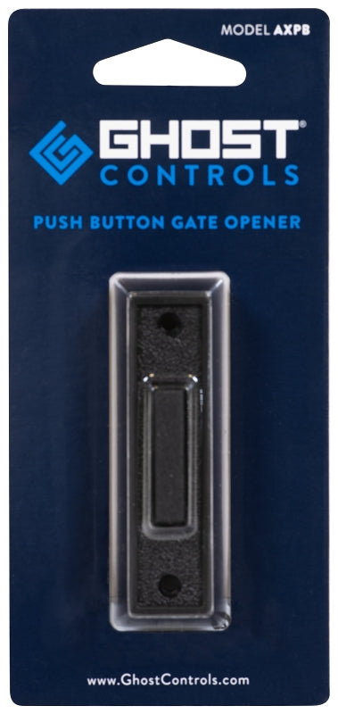 GHOST CONTROLS Ghost Controls AXPB Push Button, Non-Illuminated, Plastic, Black